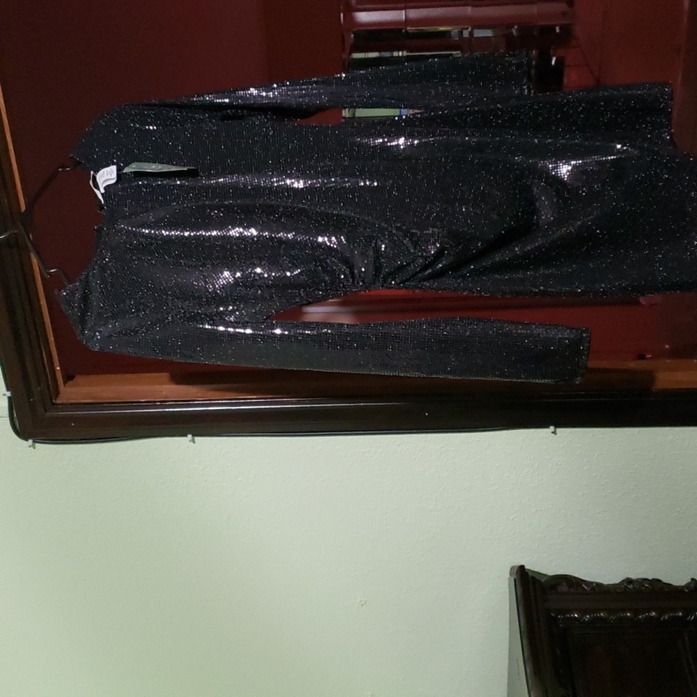 Black formal with shiny material